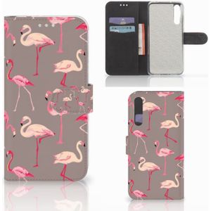 Huawei P20 Pro Telefoonhoesje met Pasjes Flamingo