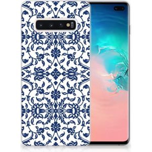Samsung Galaxy S10 Plus TPU Case Flower Blue