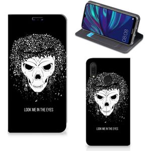 Mobiel BookCase Huawei Y7 hoesje Y7 Pro (2019) Skull Hair