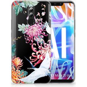 Huawei Mate 20 Lite TPU Hoesje Bird Flowers