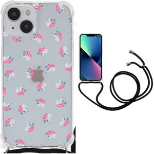 Doorzichtige Silicone Hoesje voor iPhone 14 Unicorns