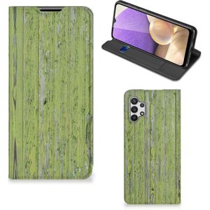 Samsung Galaxy A32 5G Book Wallet Case Green Wood