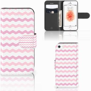 Apple iPhone 5 | 5s | SE Telefoon Hoesje Waves Roze