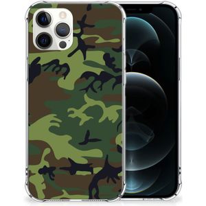 iPhone 12 Pro Max Doorzichtige Silicone Hoesje Army Dark