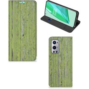 OnePlus 9 Pro Book Wallet Case Green Wood