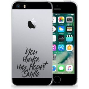Apple iPhone SE | 5S Siliconen hoesje met naam Heart Smile