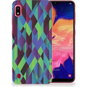 Samsung Galaxy A10 TPU Hoesje Abstract Green Blue