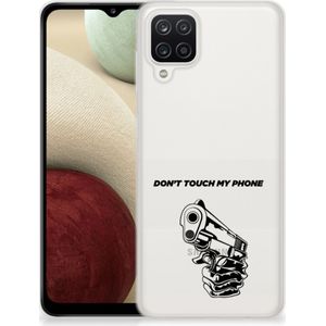 Samsung Galaxy A12 Silicone-hoesje Gun Don't Touch My Phone