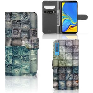 Wallet Case met Pasjes Samsung Galaxy A7 (2018) Spijkerbroeken