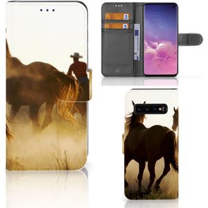 Samsung Galaxy S10 Telefoonhoesje met Pasjes Design Cowboy