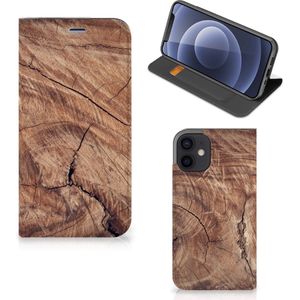 iPhone 12 Mini Book Wallet Case Tree Trunk