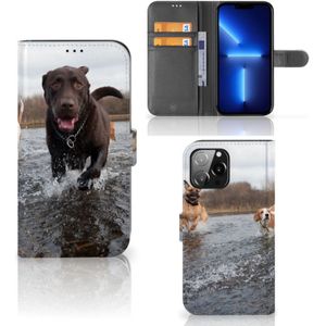 iPhone 13 Pro Max Telefoonhoesje met Pasjes Honden Labrador