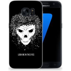 Silicone Back Case Samsung Galaxy S7 Skull Hair