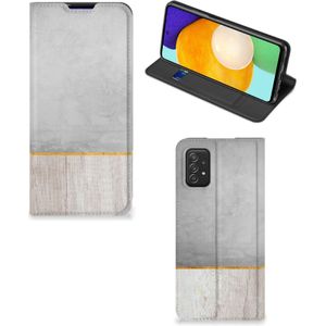 Samsung Galaxy A03s Book Wallet Case Wood Concrete