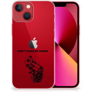 Apple iPhone 13 Silicone-hoesje Gun Don't Touch My Phone