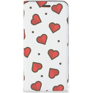 Motorola Moto E5 Play Hoesje met Magneet Hearts