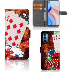 OPPO Reno 4 Pro 5G Wallet Case met Pasjes Casino