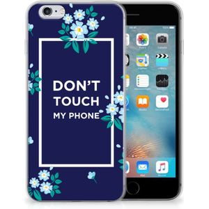 Apple iPhone 6 | 6s Silicone-hoesje Flowers Blue DTMP