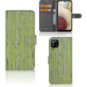 Samsung Galaxy A12 Book Style Case Green Wood