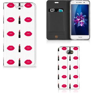 Huawei Y5 2 | Y6 Compact Hoesje met Magneet Lipstick Kiss