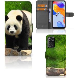 Xiaomi Redmi Note 11 Pro 5G/4G Telefoonhoesje met Pasjes Panda