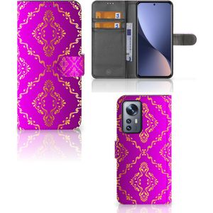Wallet Case Xiaomi 12 Pro Barok Roze