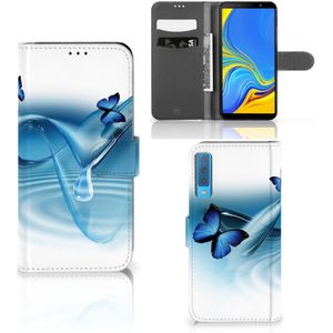 Samsung Galaxy A7 (2018) Telefoonhoesje met Pasjes Vlinders