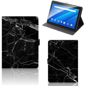 Lenovo Tab E10 Leuk Tablet hoesje  Marmer Zwart - Origineel Cadeau Vader
