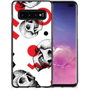 Mobiel Case Samsung Galaxy S10+ Skull Red