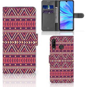 Huawei P30 Lite (2020) Telefoon Hoesje Aztec Paars
