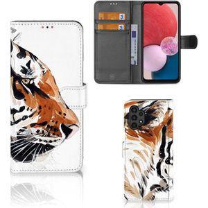 Hoesje Samsung Galaxy A13 (4G) Watercolor Tiger