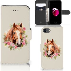 Telefoonhoesje met Pasjes voor iPhone 7 | 8 | SE (2020) | SE (2022) Paard