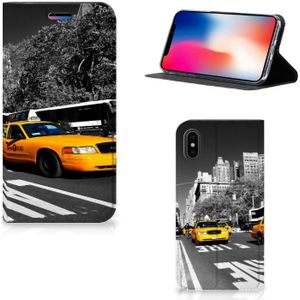 Apple iPhone X | Xs Book Cover New York Taxi