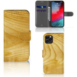 Apple iPhone 11 Pro Book Style Case Licht Hout