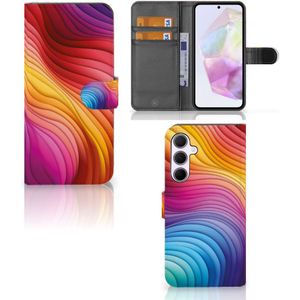 Book Case voor Samsung Galaxy A35 Regenboog