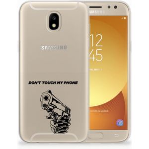 Samsung Galaxy J5 2017 Silicone-hoesje Gun Don't Touch My Phone