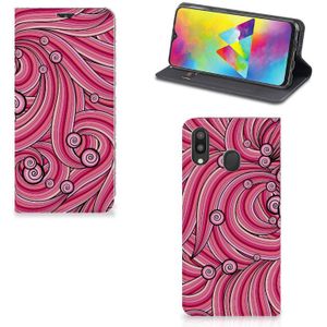 Samsung Galaxy M20 Bookcase Swirl Pink
