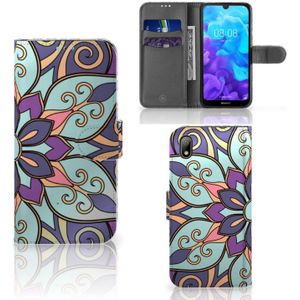 Huawei Y5 (2019) Hoesje Purple Flower