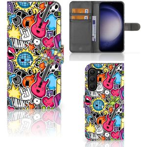 Samsung Galaxy S23 Plus Wallet Case met Pasjes Punk Rock