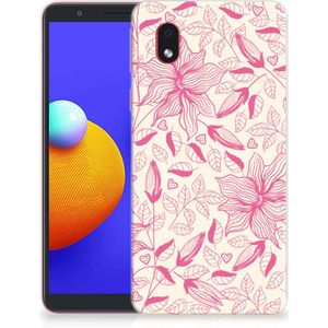 Samsung Galaxy A01 Core TPU Case Pink Flowers