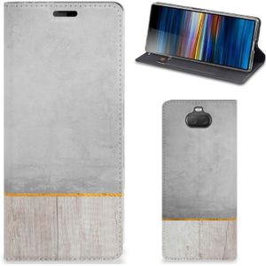 Sony Xperia 10 Book Wallet Case Wood Concrete