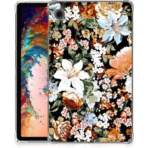 Siliconen Hoesje voor Samsung Galaxy Tab A9 Dark Flowers