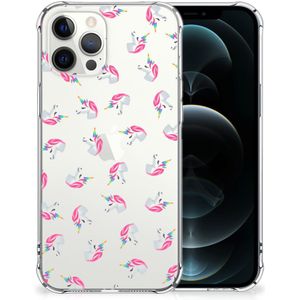 Doorzichtige Silicone Hoesje voor iPhone 12 Pro Max Unicorns