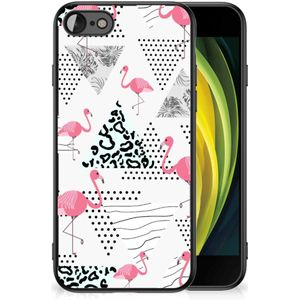 iPhone SE 2022 | SE 2020 | 7/8 Dierenprint Telefoonhoesje Flamingo Triangle