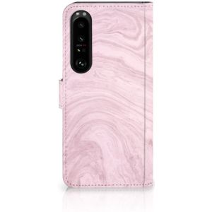 Sony Xperia 1 IV Bookcase Marble Pink - Origineel Cadeau Vriendin