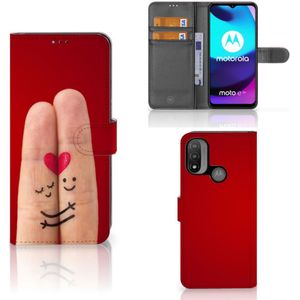 Motorola Moto E20 | E30 | E40 Wallet Case met Pasjes Liefde - Origineel Romantisch Cadeau