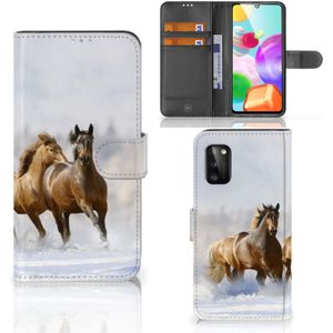 Samsung Galaxy A41 Telefoonhoesje met Pasjes Paarden