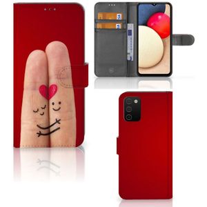 Samsung Galaxy A03s Wallet Case met Pasjes Liefde - Origineel Romantisch Cadeau