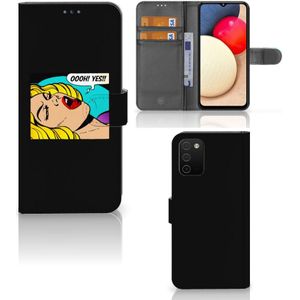 Samsung Galaxy A03s Wallet Case met Pasjes Popart Oh Yes