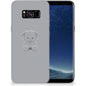 Samsung Galaxy S8 Telefoonhoesje met Naam Grijs Baby Olifant